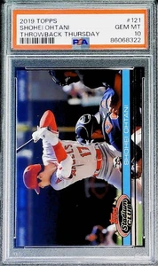 2019 Topps Throwback Thursday #121 Shohei Ohtani Angels PSA 10 Gem Mint - Picture 1 of 2