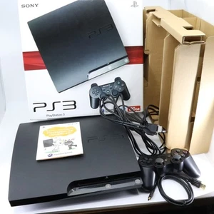 Consola Sony PlayStation 3 PS3 Slim CECH-2000A 120GB Carbón Negro En Caja Pro... - Imagen 1 de 18
