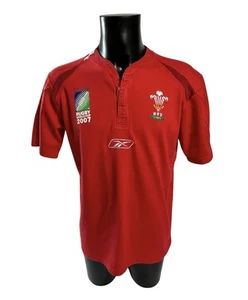 Wales WRU Reebok World Cup 2007 Rugby Union Shirt Trikot Größe Large - Bild 1 von 12