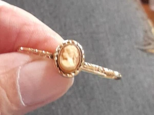 Spilla stile cameo vintage tono sicuro stile spilla dettaglio miniatura - Foto 1 di 6