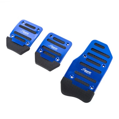 3Pcs Universal Blue Non-slip Car Pedal Pad Cover Decor Auto Interior Accessories - Image 1 of 4
