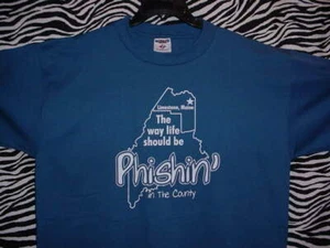 T-shirt concerto Phish Lemonwheel 1998 XL blu - calcare, Maine - Foto 1 di 1
