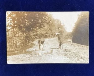RRPC Of Two Hobo’s By A River. Postmarked 1908, N.J. - Picture 1 of 5