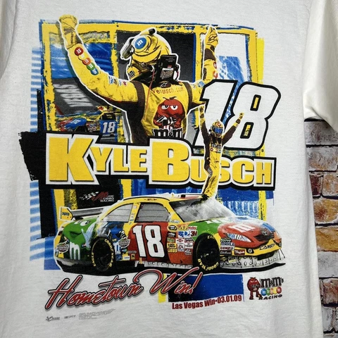 NASCAR Kyle Busch M&M’s 2009 Racing T Shirt Reprint Cotton 100% H10153 Cover