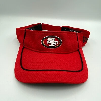 New Era NFL San Francisco 49'ers Adjustable Visor Hat Cap Red - Image 1 of 4