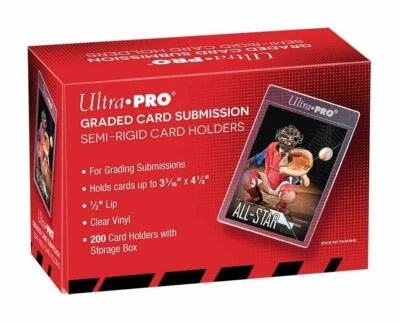 Box of (200) ~ Ultra Pro Semi-Rigid Holders for Graded Card Submissions ~ New!