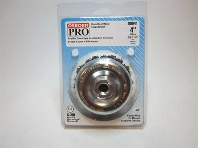  Cepillo de alambre anudado Osborn Pro 99041 4" 5/8-11NC máx. RPM 6000  Foto 1 de 2