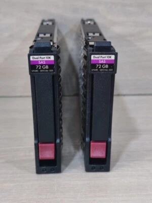 LOT 2PCS.HP DG0072BALVL 504015-001 72GB 10K SAS DUAL PORT HARD DRIVE - Image 1 of 4