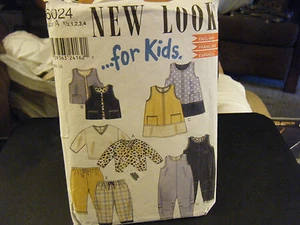 New Look 6024 Child's Jumper, Jumpsuit, Pants, Top & Vest Pattern - Size 1/2-3 - Picture 1 of 1