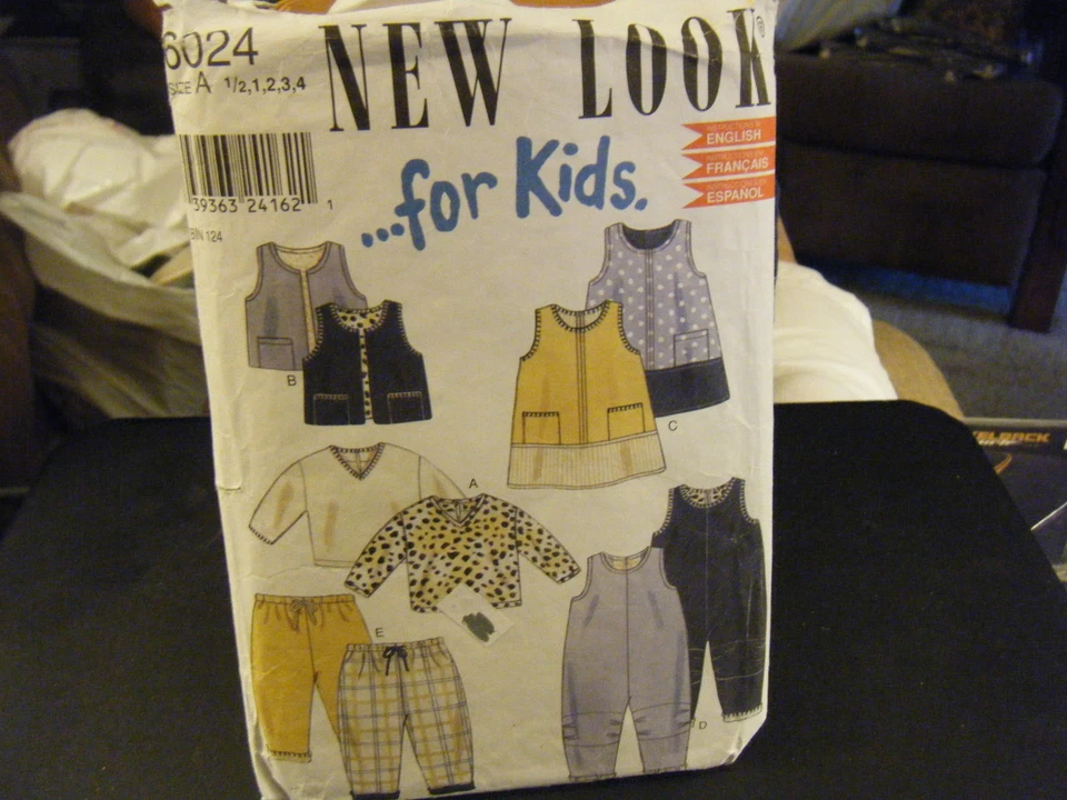 New Look 6024 Child's Jumper, Jumpsuit, Pants, Top & Vest Pattern - Size 1/2-3 - Image 1 of 1