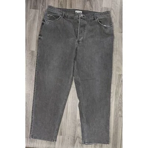 H&M Damen Größe 16 Taschen Knopfleiste Used-Look Cropped grau Denim Jeans - Bild 1 von 11