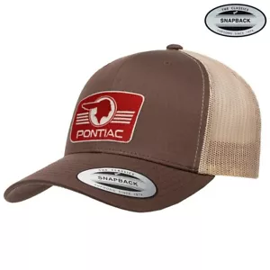 Offiziell lizenzierte Pontiac Retro Logo Aufnäher Premium Trucker Kappe - Bild 1 von 4