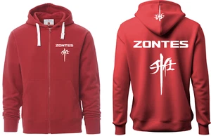 ZONTES FELPA CON CAPPUCCIO FULL ZIP HOODIES STYLE ZONTES MOTORCYCLES - Picture 1 of 4