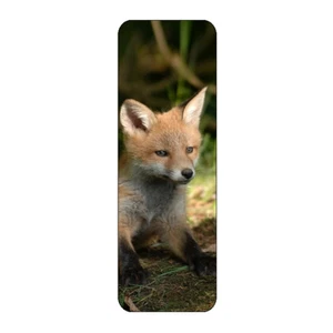 FOX CUB ANIMAL NOVELTY BOOKMARK SAME IMAGE BOTH SIDES GREAT GIFT - Bild 1 von 1