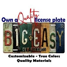 New Orleans Big Easy flat license plate Car Moped Bike Key chain Luggage Tag