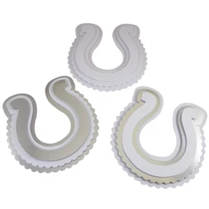 Topper de tarjeta de herradura festoneada 3D grande x 4. Toppers perfectos para tarjetas de boda - Imagen 1 de 1