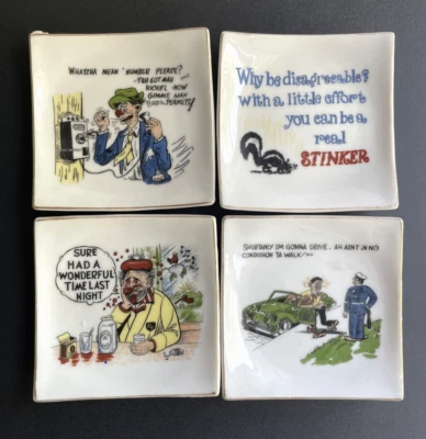 Vintage Cerámica Pin Platos BP Importaciones Japón Anillo Plato Humor Elefante Blanco Regalo Foto 1 de 4