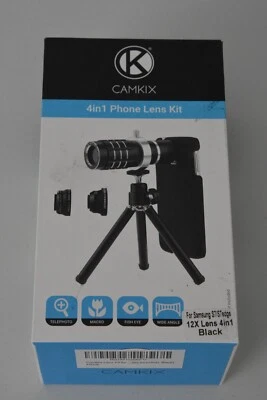 Комплект объективов CamKix 4 в 1 для телефона Samsung S7/S7 Edge — телеобъектив, макро, штатив - Изображение 1 из 4
