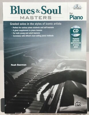 Blues and Soul Masters Piano Sheet Music w Audio CD By Noah Baerman Alfred Pub - Image 1 of 4