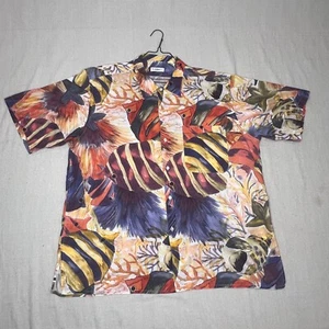 Vintage Barry Bricken Shirt XXL Tropical Fish Hawaiian Coral Watercolor - Picture 1 of 5
