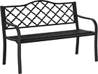 Outsunny 2-Seater Outdoor Garden Bench Antique Park Loveseat Chair with Armrest