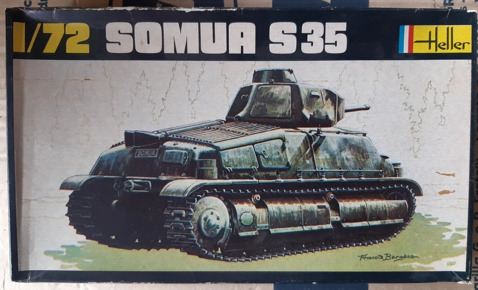   HELLER - char SOMUA S 35 - Vintage plastic kit  1:72 - Immagine 1 di 4