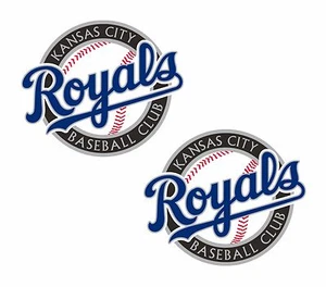 Kansas City Royals cornhole decals 6 inches wide - Set of 2 Indoor/Outdoor 6in - Picture 1 of 1