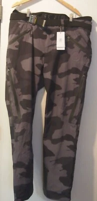 Pantalones de esquí Bogner TIM-T elásticos en 4 vías con cinturón nuevos con etiquetas $890 EU110 EE. UU. 40 x 34 gris camuflaje Foto 1 de 4