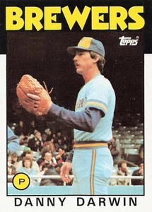 1986 Topps Baseball Danny Darwin Milwaukee Brewers #519 - A - Picture 1 of 2