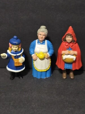 Lote DE COLECCIÓN De 3 Figuras PVC Caperucita Roja 1988 HG Toys Little BoPeep Foto 1 de 4