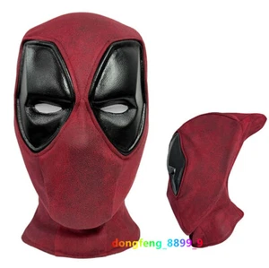 New Deadpool Wade Wilson Hood Mask Full Face Cosplay Hats Halloween Props Gifts - Picture 1 of 11