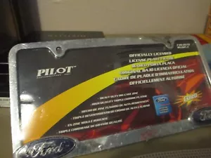 Ford License Plate Frame by Pilot. New In Original Package - Metal/Chrome - Bild 1 von 3