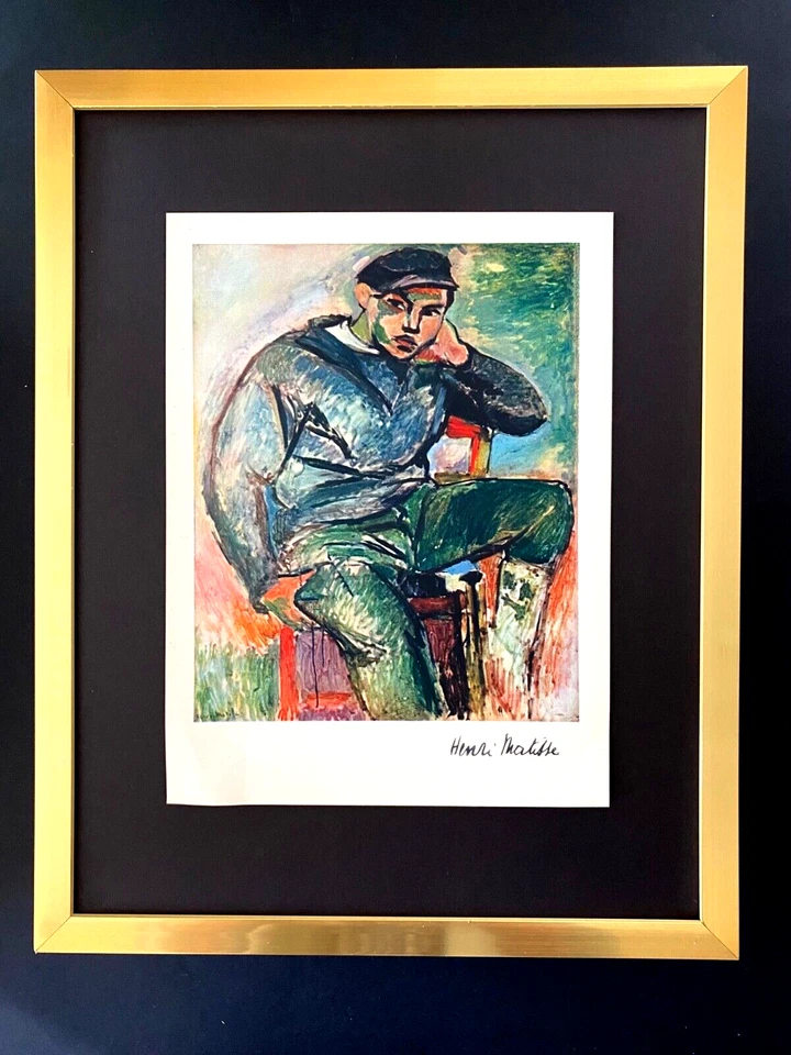HENRI MATISSE + VINTAGE 1948 AWESOME SAILOR SIGNED PRINT + FRAMED + BUY IT NOW!! - Image 1 of 3