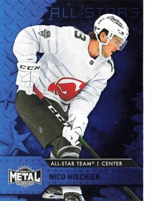2020-21 UD Skybox Metal Universe Blue Spectrum Nico Hischier All Stars #193 - Image 1 of 2