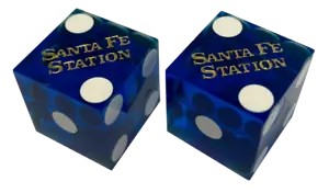 ACTUAL LAS VEGAS CASINO DICE / CRAPS - DIFFERENT COLOURS AND CASINOS - Picture 1 of 19