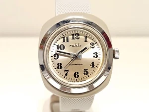 VINTAGE RARE SPORT PLASTIC MEN'S GERMANY MECHANICAL WATCH "RUHLA" TROPICALIZED - Picture 1 of 14