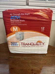 Tranquility Premium Biancheria Intima Assorbente da Notte, Media, 32''-44', Confezione da 12 - Foto 1 di 3