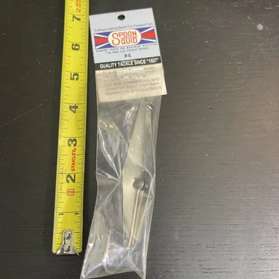 James E. Clark Inc. ложка кальмар #4 ложка приманка серебро 4» новый в упаковке - Изображение 1 из 4
