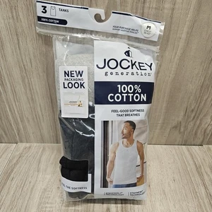 New Jockey Generation Men's 3-Pack 100% Cotton Tank Tops Open Box - Picture 1 of 2