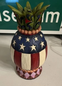 Jim Shore "Welcome All Who Seek Freedom" 2010 Patriotic Pineapple 4021133 - Picture 1 of 6