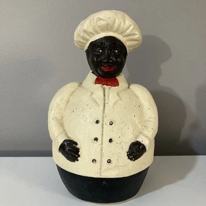 Vintage 1920’s Cast Iron Americana Jolly Chef Cook Baker Coin Bank - Picture 1 of 21