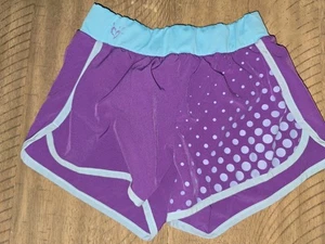 Justice Girls' Purple Athletic Shorts with Polka Dot Design Size 12 - Picture 1 of 3