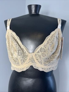 Hotmilk Heroine Plunge Still BH Damen Gr. 36G Sand Umstands Dessous Luxus - Bild 1 von 8