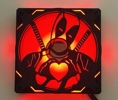120mm Fan Grill Cover DeadPool  (Black 4Pack) 120mm Fan Grill - Image 1 of 3