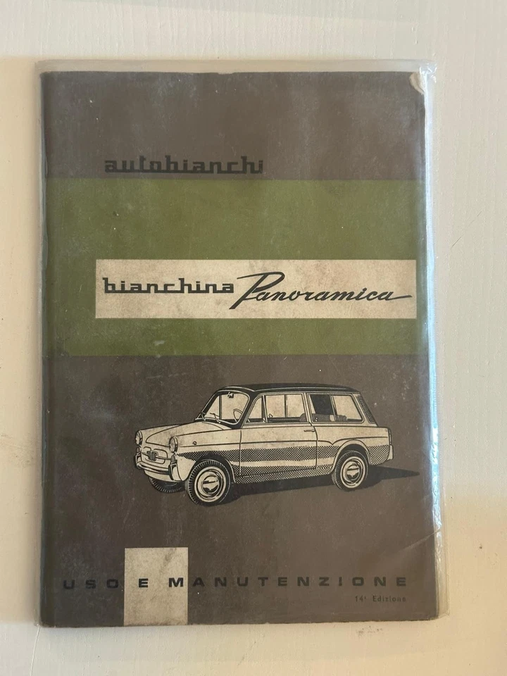 ORIGINALE!!! Libretto uso e manutenzione Autobianchi Bianchina Panoramica - Immagine 1 di 1