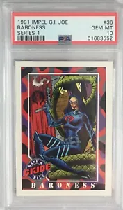 Baroness 1991 Impel G.I. JOE #36 Gem Mint PSA 10 *QTY* - Picture 1 of 4