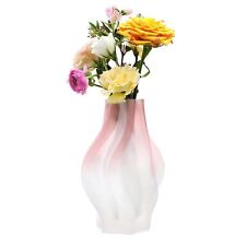 Pink Glass Flower Vase for Home Decor, Modern Hexagonal Mouth Vase for Center...