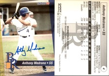 Anthony Medrano Signed 1995 Wilmington Blue Rocks #NNO Card Auto AU
