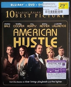 American Hustle (Blu-ray, DVD, 2014) With Slipcover Christian Bale No Digital - Imagen 1 de 2