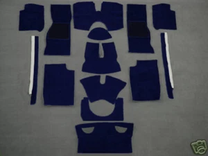 Carpet kit for Triumph TR4a TR250 TR5  TR6  velours dark blue - Picture 1 of 1